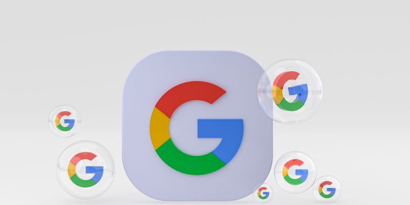 Google icon on screen smartphone or mobile phone 3d render